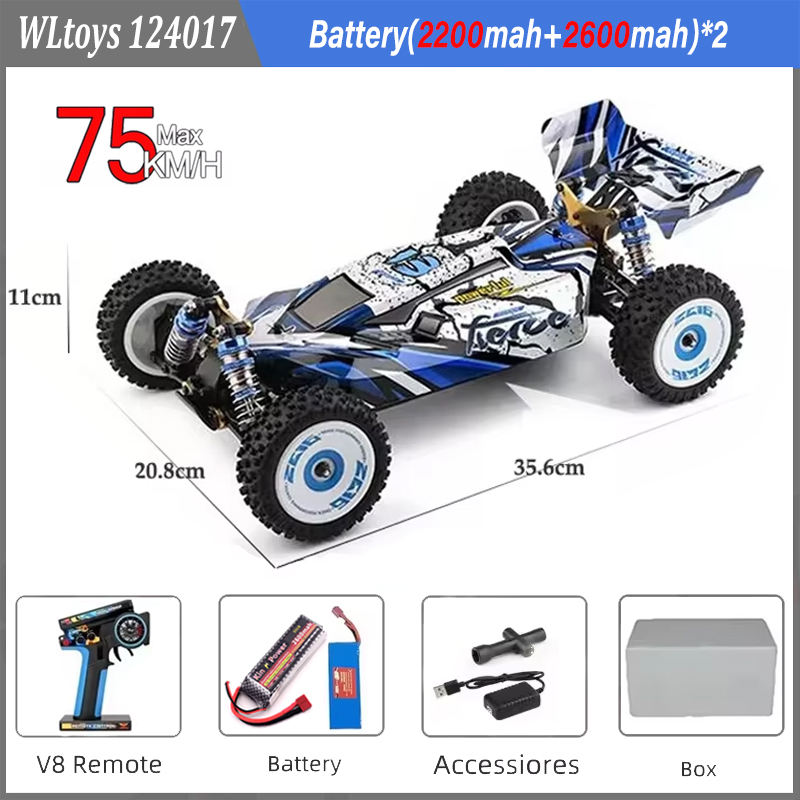 Rc Hobby Plus - Wltoys 1/12 124017-124016-V8 2.4G Racing RC