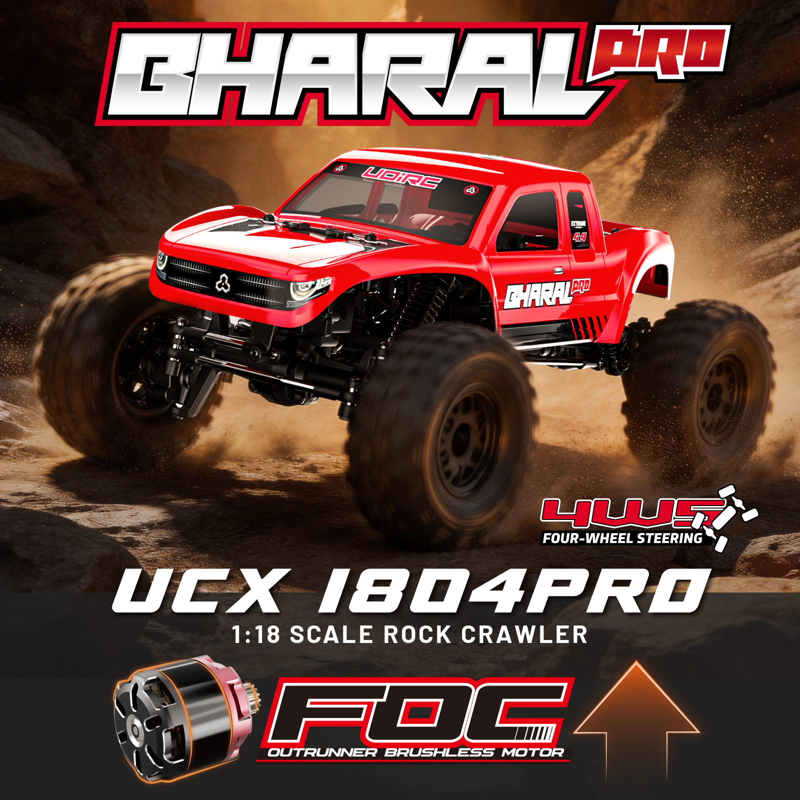 Rc Hobby World - UDIRC UCX1804PRO 1:18 Scale RC Rock